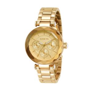Angel Quartz Gold Dial Watch