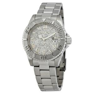 Angel Silver Glitter Dial Stainless Steel Watch