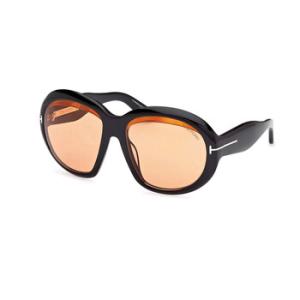 Angellica Amber Oval Sunglasses FT1193 01E