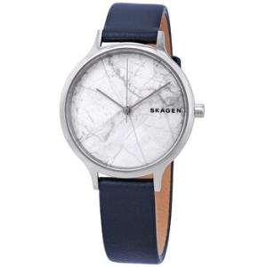 Anita White Dial Blue leather Watch SKW2719