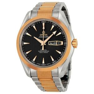 Aqua Terra Annual Calendar Grey Dial Stainless Steel 18kt Rose Gold Watch 231.20.43.22.06.001