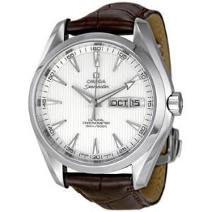 Aqua Terra Silver Dial Automatic Leather Watch