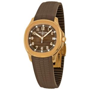 Aquanaut Brown Dial 18k Rose Gold Brown Rubber Automatic Watch 5167R001