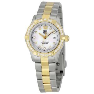Aquaracer Mother of Pearl Diamond Watch WAF1450.BB0825