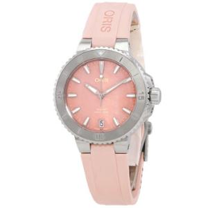 Aquis Date Automatic Pink Mother of Pearl Dial Watch 01 733 7770 415807 4 18 66FC