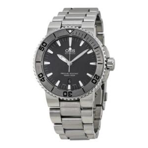 Aquis Date Dark Grey Dial Stainless Steel Watch 73376534153MB