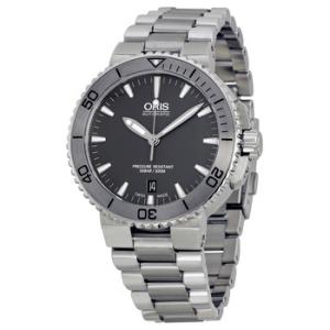 Aquis Date Grey Dial Stainless Steel Watch 01 733 7676 415307 8 21 10P