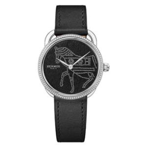 Arceau Horse Quartz Diamond Black Dial Watch 053219WW00