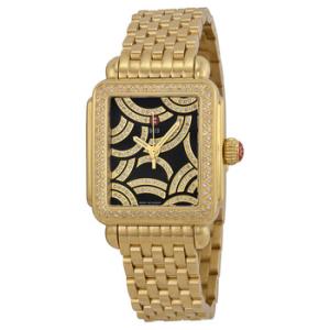 Art of Deco Black Dial Goldplated Watch MWW06T000119
