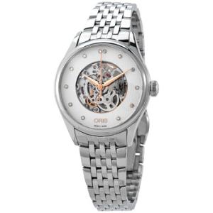 Artelier Automatic Diamond Silver Skeleto Watch 01 560 7724 403107 8 17