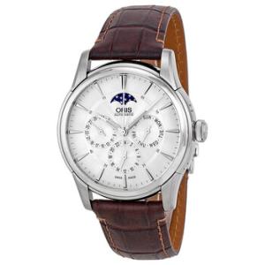 Artelier Complication Silver Dial Brown Leather Watch 01 582 7689 405107 5 21 70FC