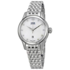 Artelier Date Automatic Mother Of Pearl Diamond Dial Stainless Steel Watch 01 561 7687 409107 8 14