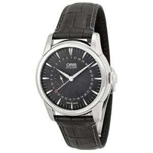 Artelier Pointer Automatic Date Black Dial Black Leather Watch 01 744 7665 405407 5 22 71FC
