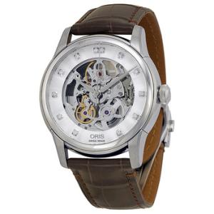 Artelier Skeleton Dial Black Leather Diamond Watch 01 734 7670 401907 5 21 70FC
