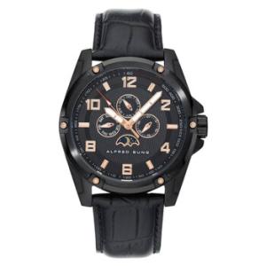 Astral Quartz Moon Phase Black Dial Watch AS1900BL1A