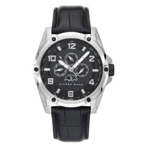 Astral Quartz Moon Phase Black Dial Watch AS1901SL1A