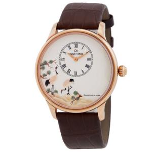 Ateliers Dart Petite Heure Minute White Crane Ivory Enamel Dial Watch J005033226