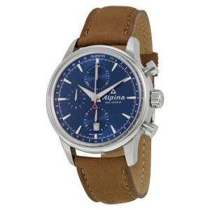 Automatic Chronograph Sunray Navy Dial Glove Leather Watch AL750N4E6