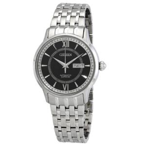 Automatic Sapphire DayDate Black Dial Stainless Steel Watch NH832556E