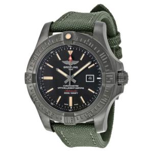 Avenger Blackbird Automatic Black Dial Green Canvas Strap Watch V1731010BD12GRFT