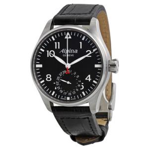 Aviation Automatic Black Dial Black Leather Watch 710B4S6
