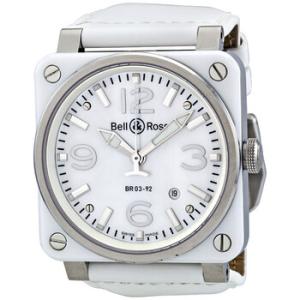 Aviation Mother of Pearl White Ceramic Watch BR0392WHTCER