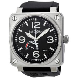 Aviation Reserve De Marche Black Dial Watch BR0197STEEL