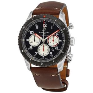 Aviator 8 Chronograph Automatic Black Dial Watch AB01194A1B1X2