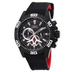 Aviator MultiFunction Black Carbon Fiber Dial Black Polyurethane Watch