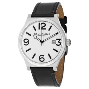 Aviator White Dial Black Leather Watch M15278