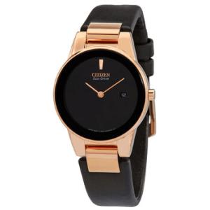 Axiom Black Dial Black Leather Watch GA105816E