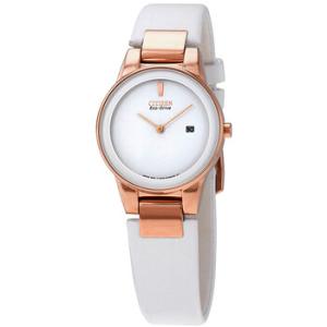 Axiom White Dial White Leather Watch GA105301A