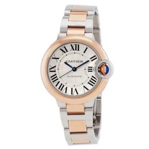 Ballon Bleu 36 Automatic 18kt Rose Gold and Stainless Steel Silver Dial Watch W2BB0033