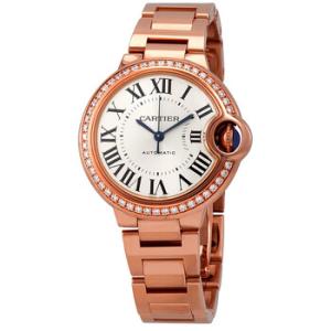 Ballon Bleu Silver Dial Automatic 18kt Rose Gold Diamond Watch WJBB0036