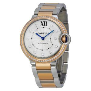 Ballon Bleu Silver Diamond Dial Steel and Rose Gold Watch WE902078
