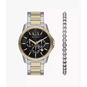 Banks Chronograph Quartz Black Dial Watch AX7148SET