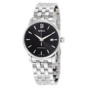 Baroncelli Black Dial Stainless Steel Watch M0134101105100
