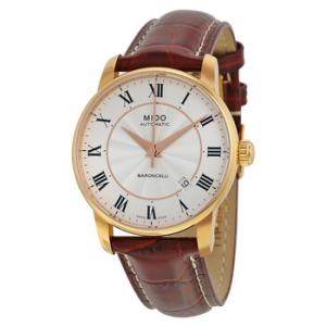 Baroncelli Silver Dial Brown Leather Watch M86002218