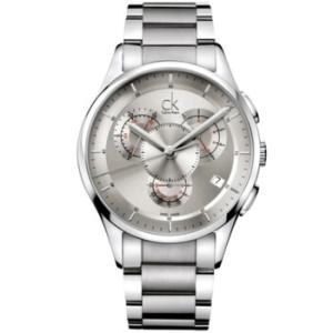 Basic Chronograph Quartz Silver Dial Watch K2A27193