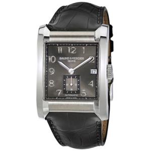 Baume and Mercier Hampton Milleis Black Dial Leather Watch