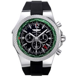 Bentley GMT Black Dial Black Rubber Watch A47362S4B919BKRS