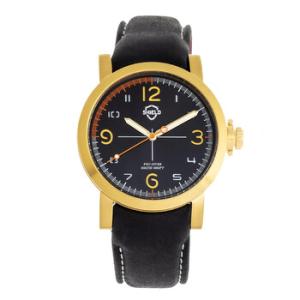 Berge Quartz Black Dial Black Leather Watch SLDSH1016