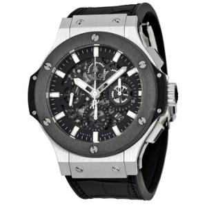 Big Bang Aero Chronograph Black Skeleton Dial Black Rubber Strap Watch 311SM1170GR