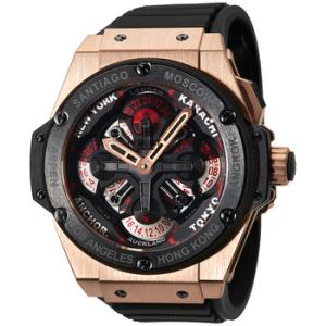 Big Bang King Power Unico GMT King Gold Black Rubber Watch 771.OM.1170.RX