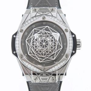 Big Bang Sang Bleu Automatic Diamond Grey Dial Watch 465.SS.7047.VR.1204.MXM20