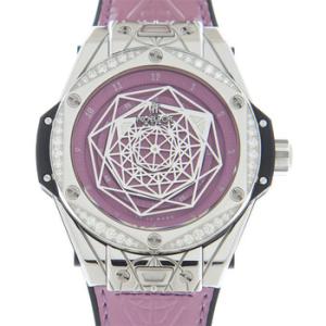 Big Bang Sang Bleu Automatic Diamond Purple Dial Watch 465.SS.89P7.VR.1204.MXM20