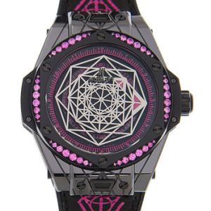 Big Bang Sang Bleu Limted Edition Automatic Diamond Black and Pink Dial Watch 465.CS.1119.VR.1233.MXM18