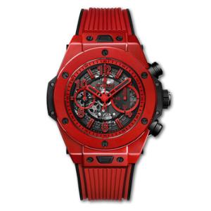 Big Bang Unico Limited Edition Red Magic Chronograph Automatic Matte Red Skeletal Dial Watch 411.CF.8513.RX