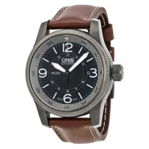 Big Crown Timer Black Dial Brown Leather Automatic Watch 73576604264LS