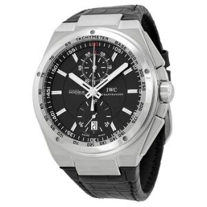 Big Ingenieur Chronograph Automatic Black Dial Black Leather Watch IW378406
